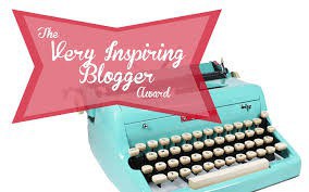 very inspiring blogger award typewriter